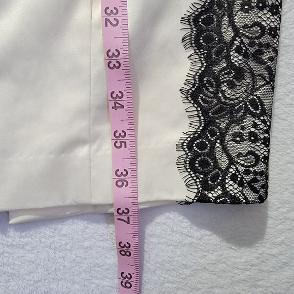 Guess Sleeveless Bra Top Ivory Black Lace Mesh Back Cocktail Special Occasion 7 - Picture 15 of 15